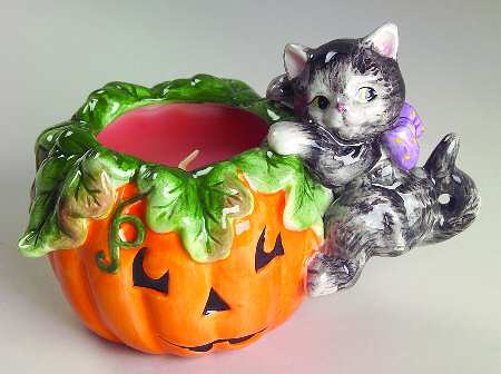 Halloween Kitty Votive Candleholder