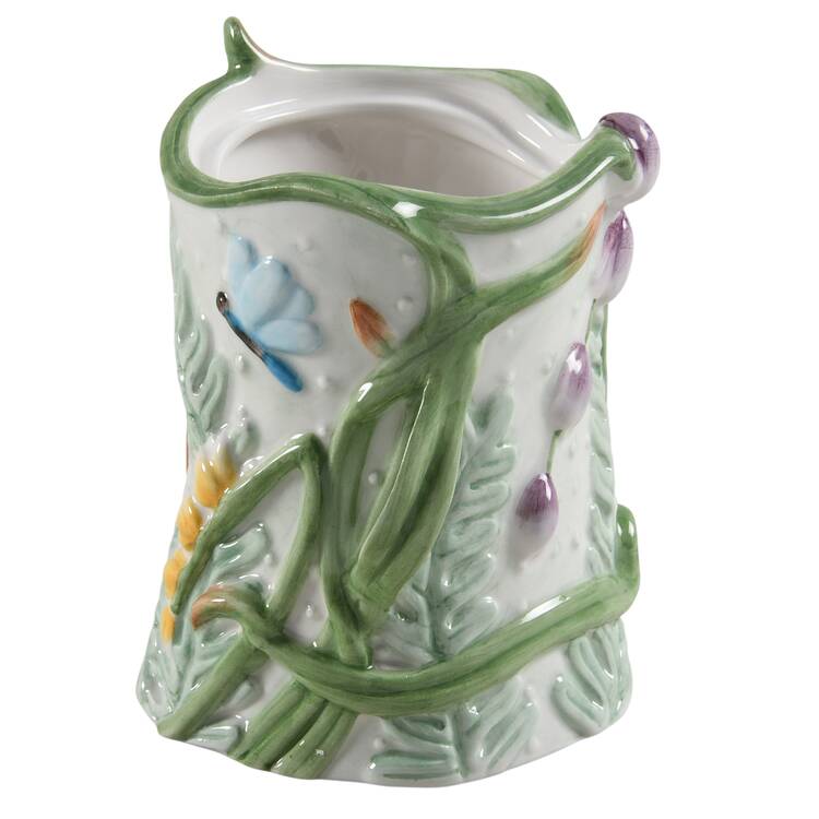 Floral Swan Sugar Bowl No Lid