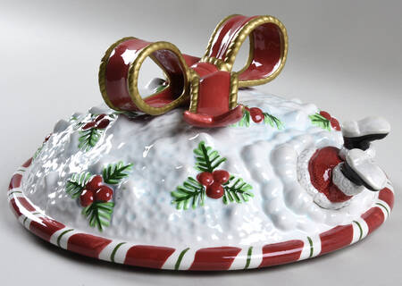 Yultide Holiday Accessories Ceramic Lid for Pie Plate