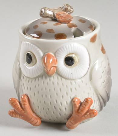 Owls Sugar Bowl & Lid
