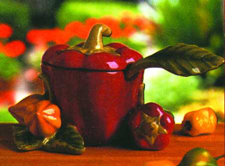 Pepper Gourmet Condiment Jar & Lid w/Spoon
