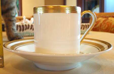 Empress Elisabeth (Made in France) Flat Demitasse Cup & Saucer Set