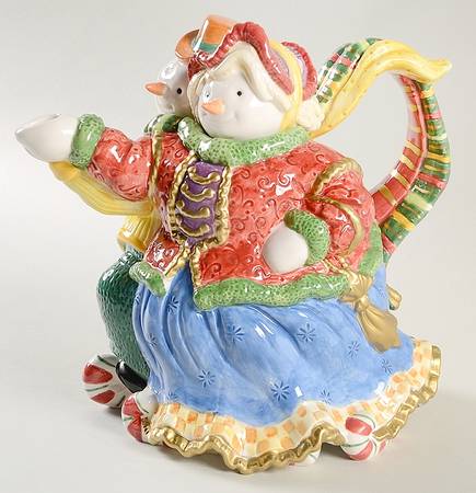 Snow Guys Figural Teapot & Lid