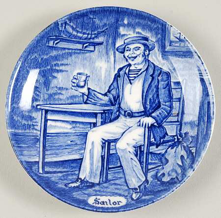 Old Chelsea Blue (Various Characters) Coaster