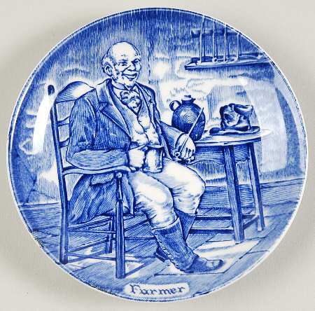 Old Chelsea Blue (Various Characters) Coaster