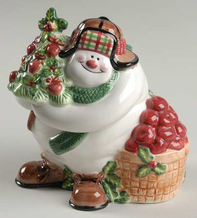 Appletree Snowman Candy Box & Lid