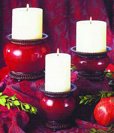 Sang de Boeuf 3" Pillar Candleholder