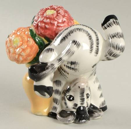 Zebra & Zennias Zebra Flipping Tumbler Figurine