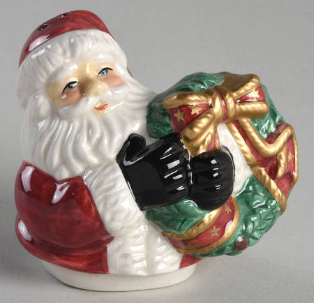 Santa with Wreath Salt Shaker