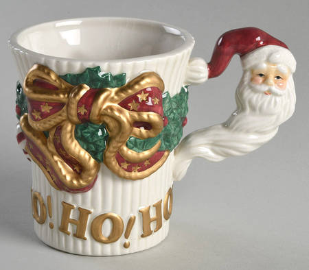 Santa with Wreath Mug