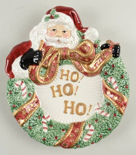 Santa with Wreath by Fitz &amp; Floyd
