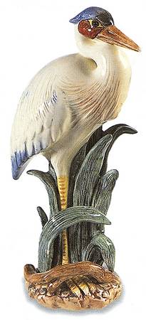 Egret & Wildflowers Figurine