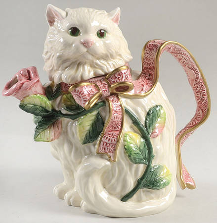 Kittens & Roses Small Teapot & Lid