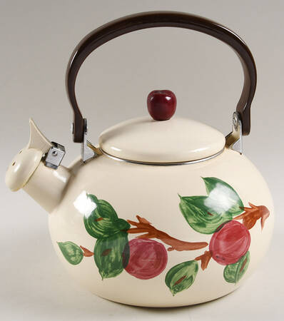 Apple (China,  Apple Backstamp) Metal Kettle & Lid