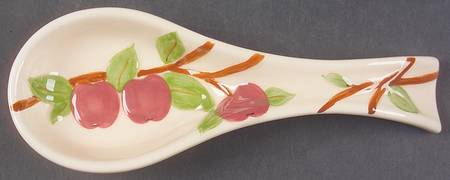 Apple (China,  Apple Backstamp) Spoon Rest/Holder (Holds 1 Spoon)