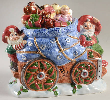North Pole Rodeo Cookie Jar & Lid