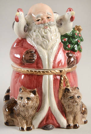 Noah's Ark Santa Figural Sugar Bowl & Lid