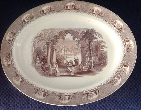 Castle Scenery 14" Oval Serving Platter