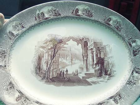 Castle Scenery 16" Oval Serving Platter
