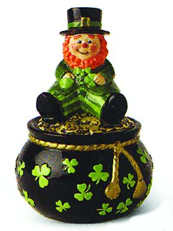 Luck O' the Irish Figural Trinket Box & Lid