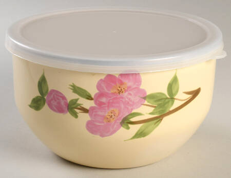 Desert Rose (China) 6 3/4" Metal Bowl W/Plastic Lid