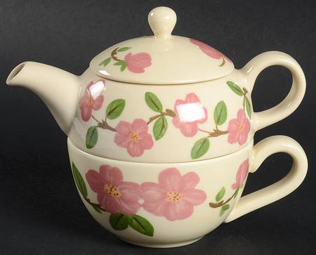 Desert Rose (China) Cup for Individual Teapot & Lid with Cup