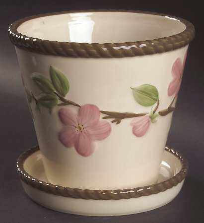 Desert Rose (China) 6" Flower Pot & Underplate