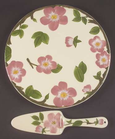 Desert Rose (China) Cake Plate and Server (Boxed Set)