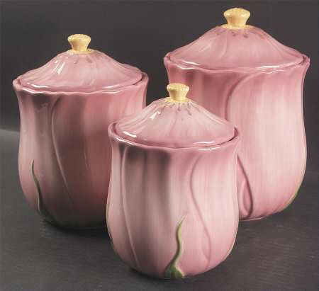 Desert Rose (China) (3 Piece) Canister Set (Box Set)