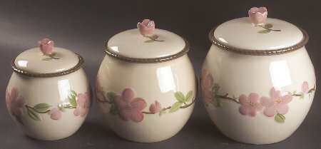 Desert Rose (China) (3 Piece) Canister Set (Box Set)