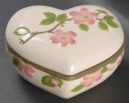Desert Rose (China) Heart Shape Box & Lid