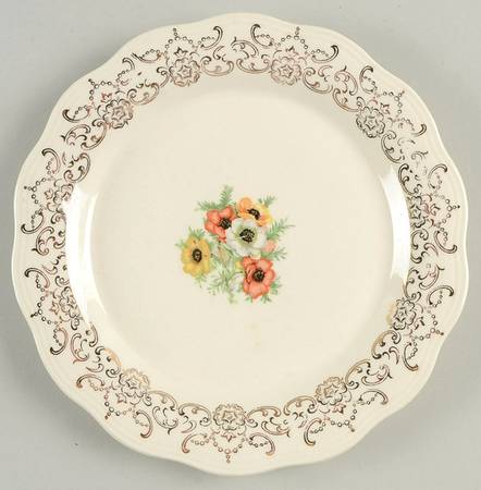 Golden Poppy Salad Plate