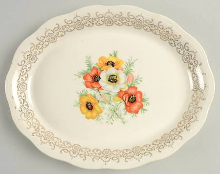 Golden Poppy 11" Oval Serving Platter