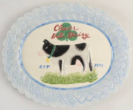 Blue Ribbon Dairy 13" Oval Serving Platter
