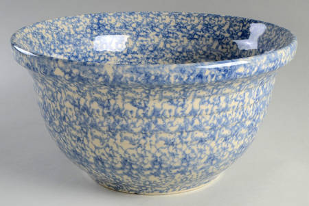 Blue Sponged 12" Mixing Bowl