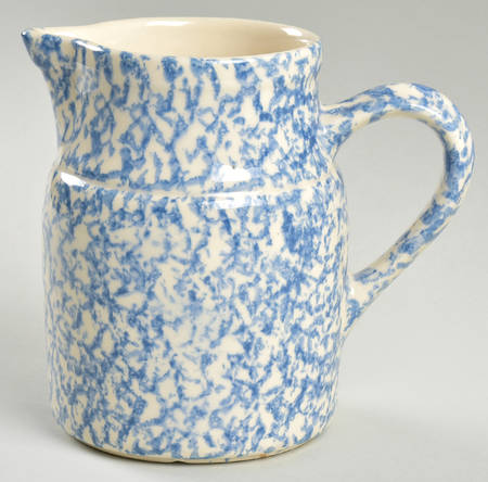 Blue Sponged 16 Oz Pitcher