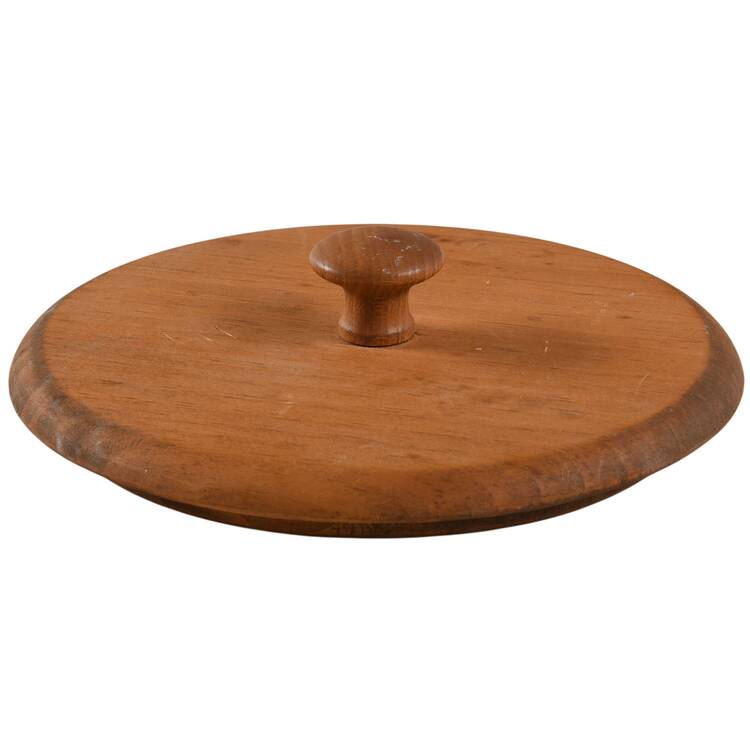 Blue Sponged Wood Lid for Medium Canister