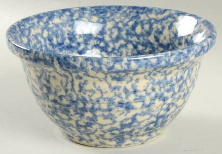 Blue Sponged 6" Mixing Bowl