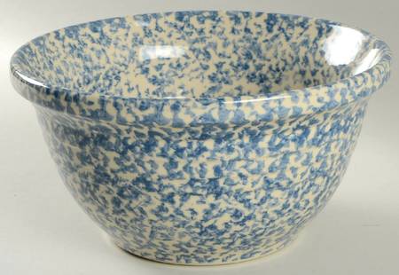 Blue Sponged 10" Mixing Bowl