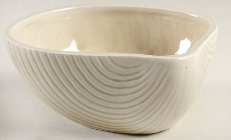 Fish (Ivory and White Backgrounds) Shell Shaped Box, No Lid