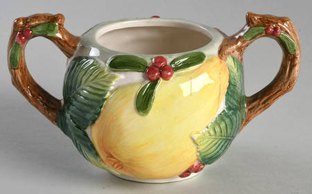Holiday Pear Sugar Bowl No Lid
