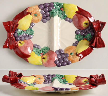 Della Robbia Divided Hors d' Oeuvre Tray