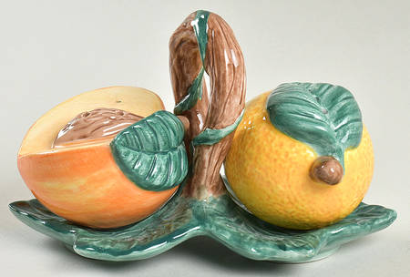 Melons and Fruit (3 Pc) Salt & Pepper Tray Set