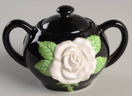 Rose Blanc Sugar Bowl & Lid