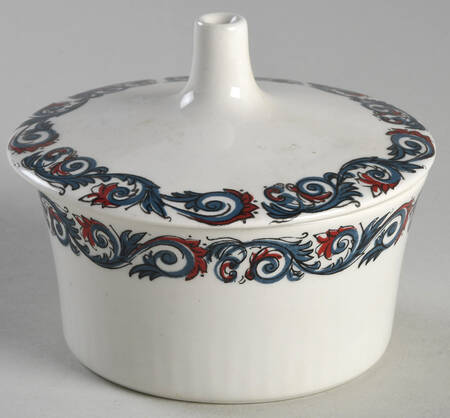 Hardanger Dancers Sugar Bowl & Lid