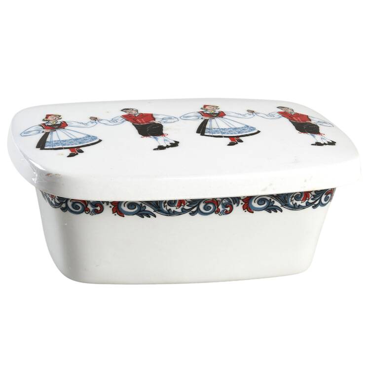 Hardanger Dancers Butter Box & Lid