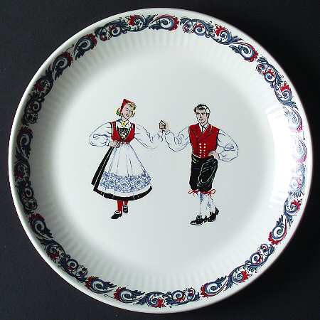 Hardanger Dancers Salad Plate