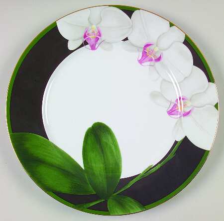 WHITE ORCHID Dinner Plate