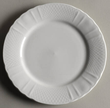 Lattice White Salad Plate