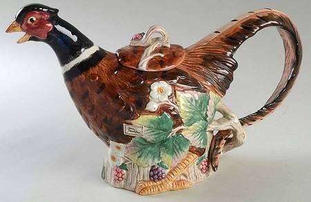 Pheasant Figural Teapot & Lid